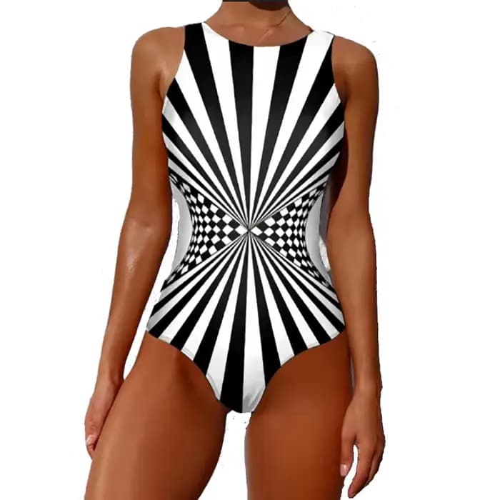 Maillot de bain une pièce élégant et Sexy pour femmes, col rond, séchage rapide, coussinets détachables, ensemble deux pièces, nouvelle collection 2025
