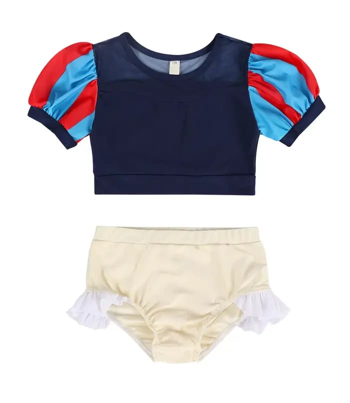 Robe de plage d'été Elsa, maillot de bain une pièce pour fille, princesse, body de natation, piscine, jeu d'eau, vacances, Bikini, blanche-neige