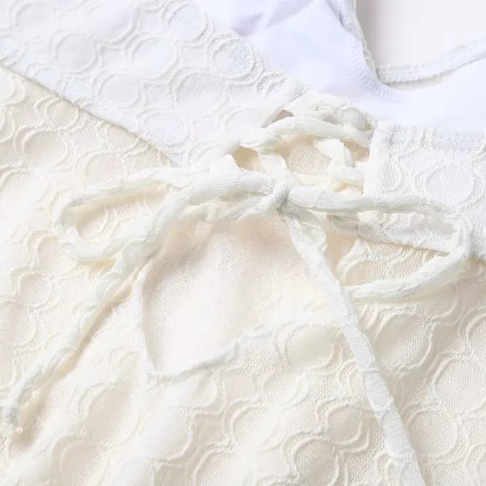 Sexy maillot de bain minceur femmes blanc maillots de bain nouveau licou cou plissé Push Up maillots de bain été Biquini une pièce maillots de bain