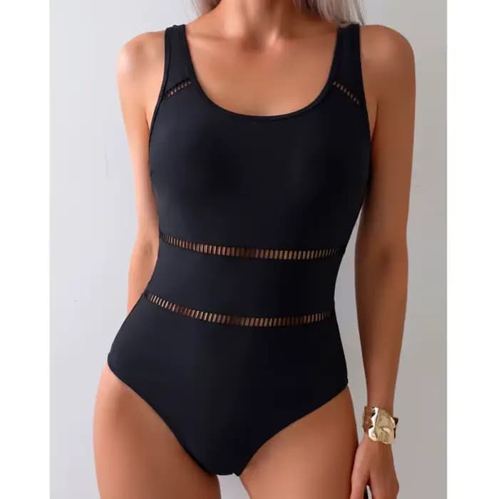 Maillot de bain une pièce noir sexy pour femme