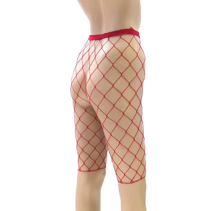 Short en résille pour femmes, collant noir et blanc, taille haute, sexy, transparent, amissié, en maille