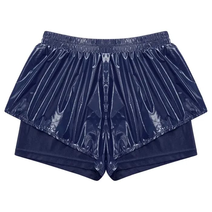 Shorts de natation brillants à double couche pour femmes, imperméables, avec short de sécurité respirant intégré, bas de sport