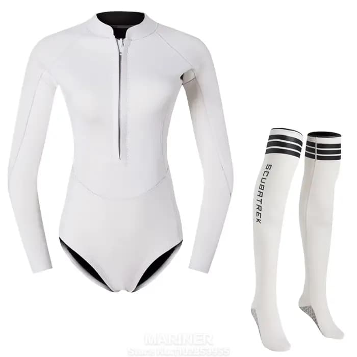 Maillot de bain une pièce à manches longues pour femmes