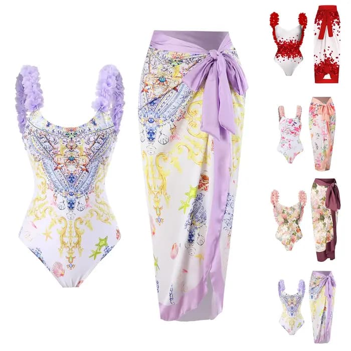 Maillot de bain une pièce à fleurs, sexy, décolleté en v profond, monokini, pour femmes, vêtements de plage, 2024