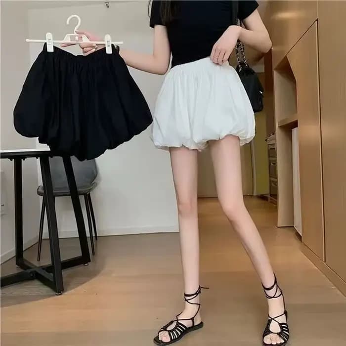 Short femme été 2025 nouveau blanc mode coréenne Harajuku ballon jupe courte
