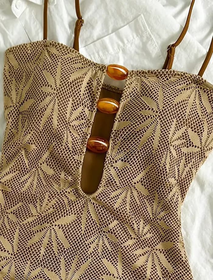 Maillot de bain une pièce imprimé Vintage pour femmes
