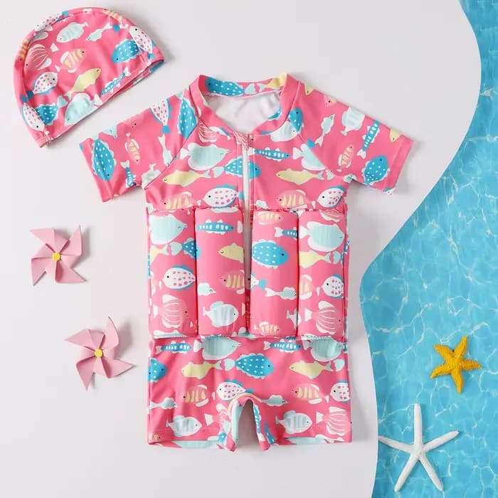 Maillot de bain flottant à flottabilité détachable pour enfants