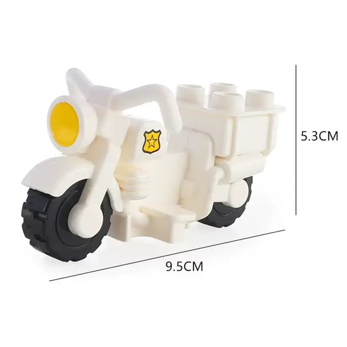 Remorque voiture moto bateau gros blocs de construction Collocation véhicule accessoire enfant bricolage jouets compatibles avec Duploed ensemble cadeau