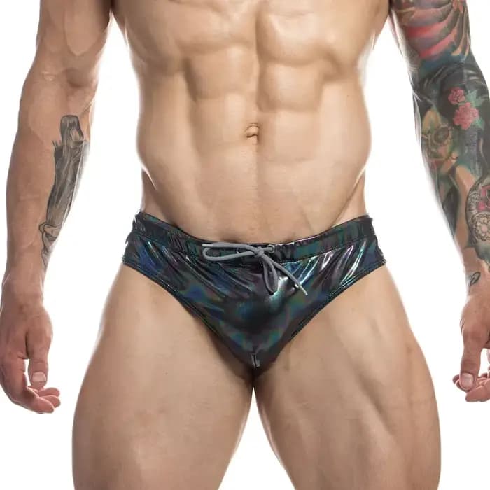 Culotte de bain métallique pour hommes