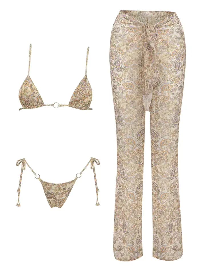 2025 Ensemble bikini noir élégant avec fond transparent