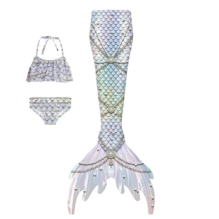 Maillot de bain queue de poisson sirène pour enfants, pour filles, été, plage, piscine, fête, sans bretelles, robe de princesse sirène, maillots de bain pour tout-petits