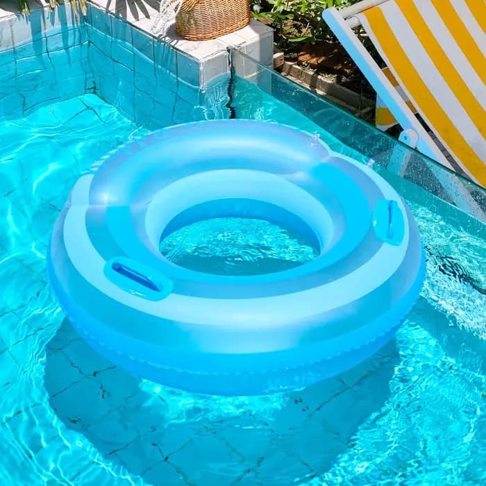 Flotteurs gonflables pour piscine et lac - Bouées rayées, tubes de piscine, anneaux de natation, flotteurs pour décorations de fête à la plage et à la piscine