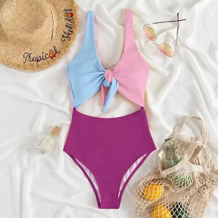 Maillot de bain une pièce évidé pour femme