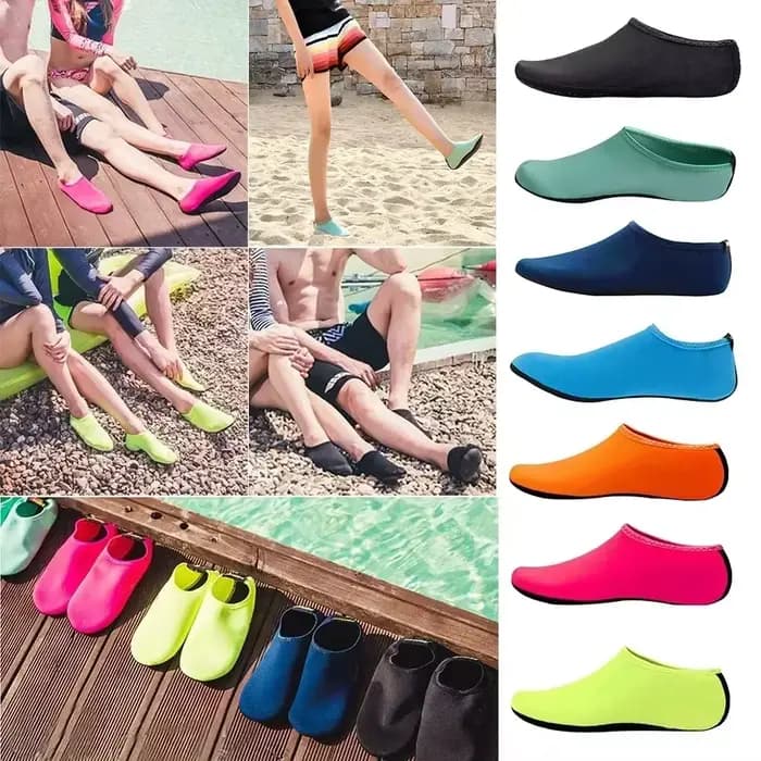 Chaussures aquatiques unisexes antidérapantes – Chaussettes d'eau à séchage rapide pour la natation
