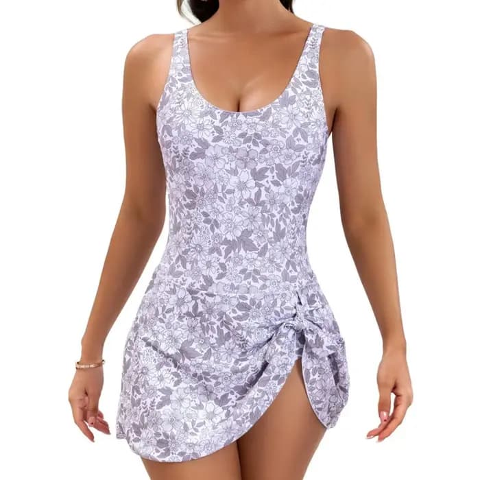 2025 femmes maillot de bain cravate noeud jupe de bain sans manches maillot de bain imprimé léopard maillots de bain Monokini femme maillot de bain maillot de bain
