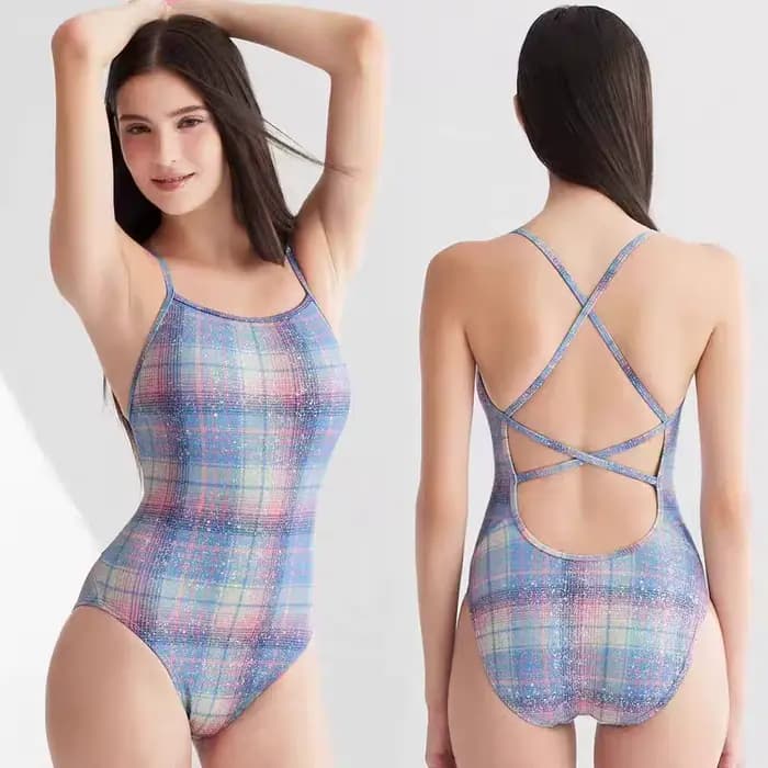 Maillot de bain de compétition une pièce triangulaire pour femme