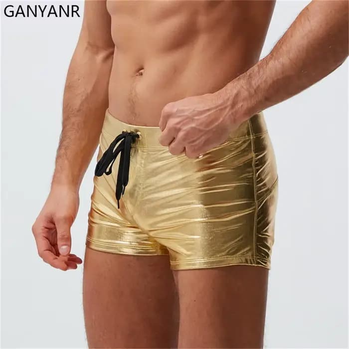 GANYANR – maillot de bain pour hommes, slip de bain Gay, Sexy, culotte de plage, vêtements de surf à séchage rapide