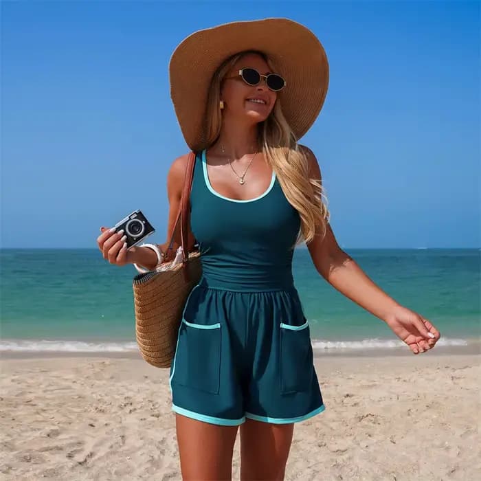 Maillots de bain une pièce pour femmes avec poches