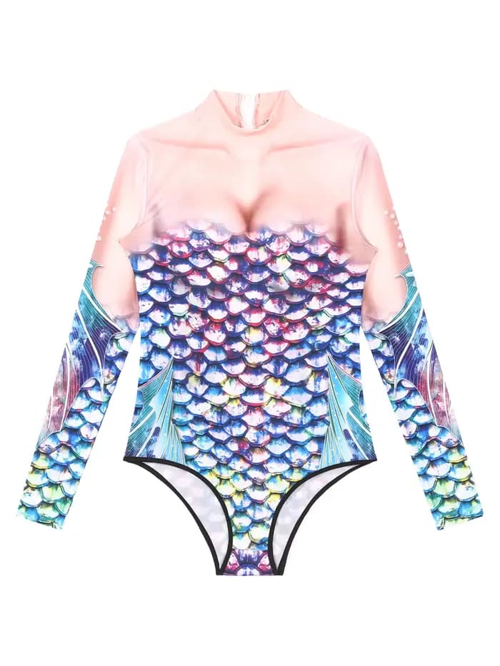 Maillot de bain une pièce sirène pour femme