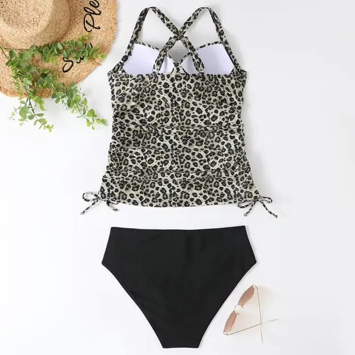 Été deux pièces maillots de bain femme taille haute