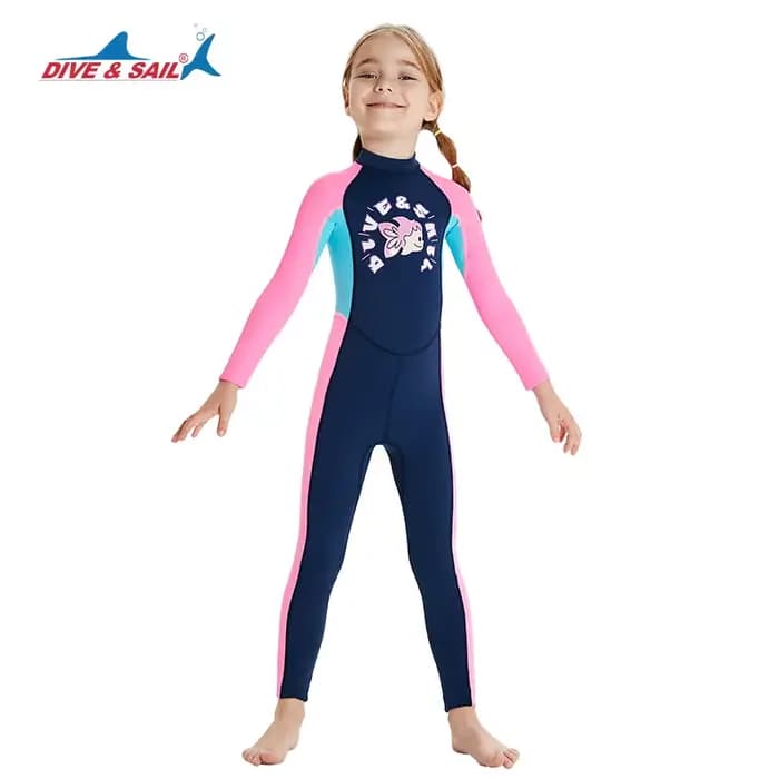 Maillot de bain de Protection solaire pour enfants, séchage rapide, manches longues, une pièce, Protection solaire, combinaison de plongée flottante, natation, surf