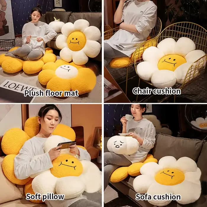 Coussin de siège décoratif tournesol