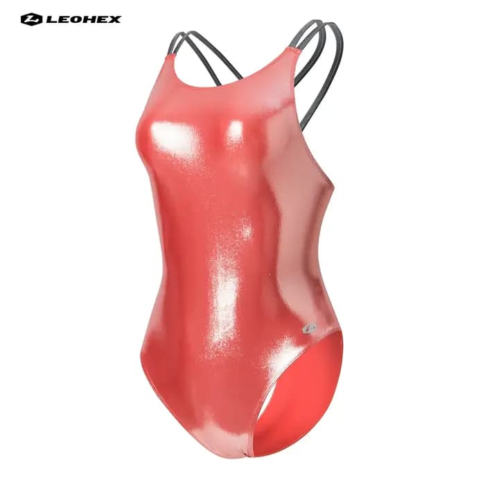 LEOHEX Maillot de bain dos nu en Lycra brillant japonais - Style sexy et accrocheur pour la natation, le fitness et le tir