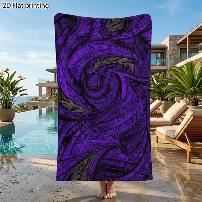 La Dolce Vita Serviette de plage rétro à imprimé fruits de mer