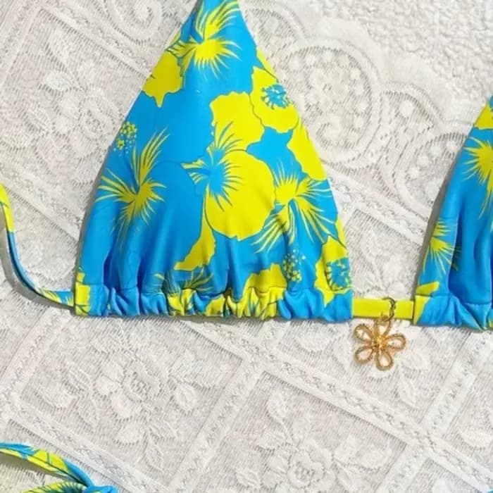 Bikini d'été pour femmes, amincissant, dissimulant, décontracté, Floral, Durable, haute élasticité, Style vacances, sport, maillot de bain fendu