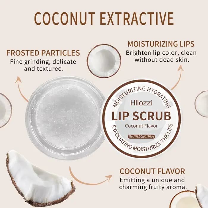 Noix de coco, pomme verte, pastèque gommage pour les lèvres exfoliant nettoyage en profondeur hydratant cadeau féminin soin hydratant