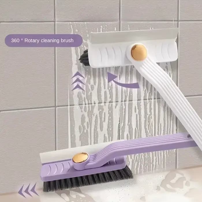 Brosse de nettoyage de carrelage polyvalente, 360 ° Épurateur rotatif à poils durs pour sols et murs de salle de bain et de cuisine