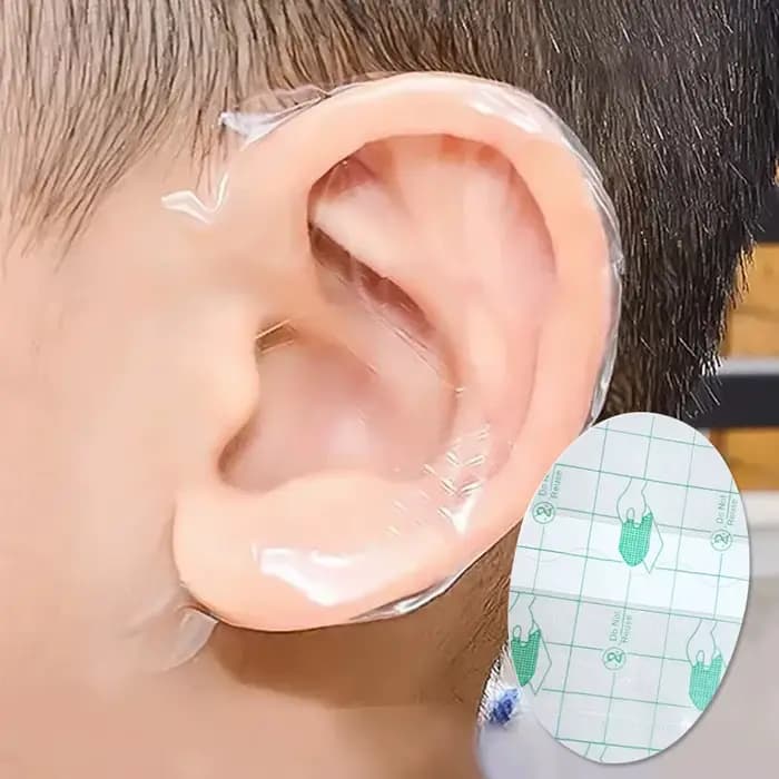 100 pièces/lot de patchs d'oreille imperméables pour bébé, pour le bain et la natation, soin des oreilles des nourrissons et nouveau-nés, patchs d'oreille transparents pour l'allaitement, fournitures