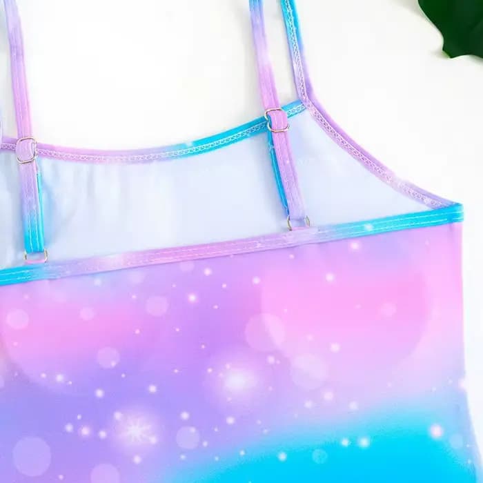 Maillot de bain une pièce imprimé sirène pour filles 2026 et jupe de plage pour enfants – Tenue de bain et de plage pour enfants