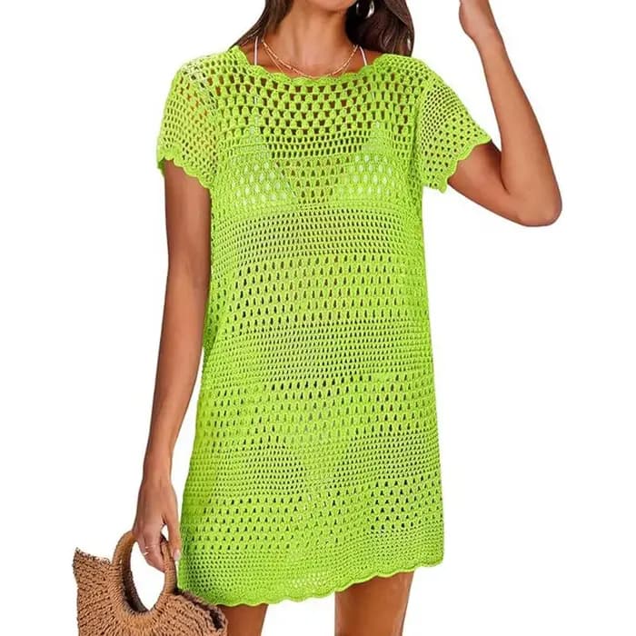 Robe de plage en crochet pour femme 2026