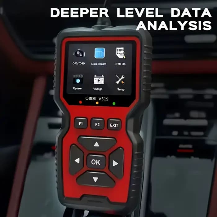 Scanner OBD2 V519 - Testeur de diagnostic de véhicule portable avec données en temps réel et test de batterie