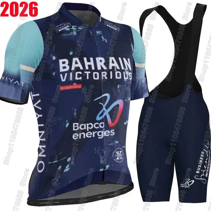 Ensemble de maillot de cyclisme Bahrain Victorious 2026 pour hommes, kits de vêtements de vélo, chemises de vélo de route, combinaison, short à bretelles, maillot de VTT