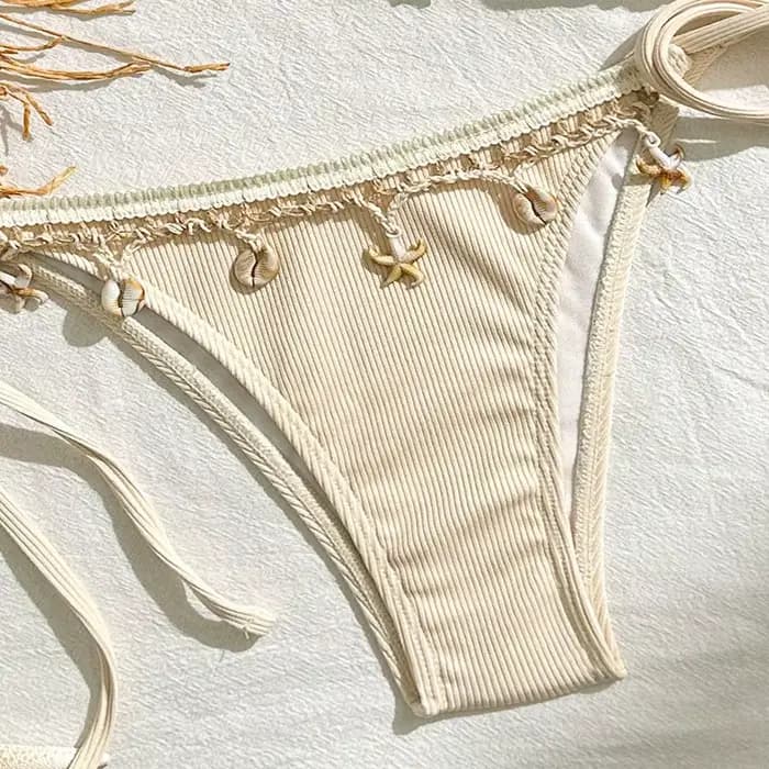 Ensemble de maillot de bain deux pièces côtelé pour femme 2026