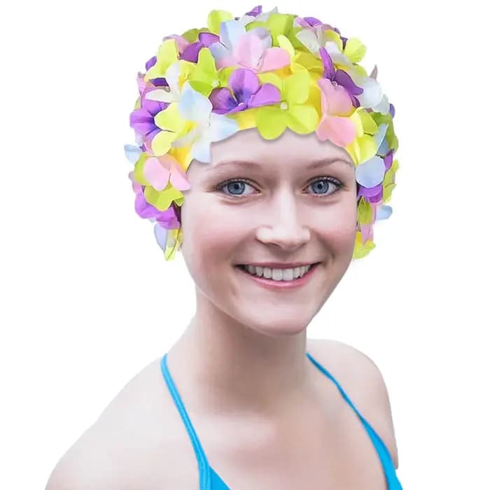 Chapeau de natation pétale 3D bonnets