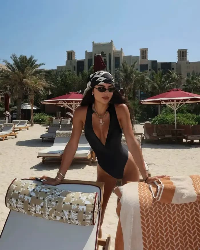Maillot de bain une pièce de luxe avec fermeture éclair frontale