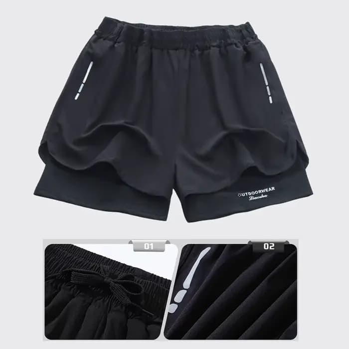 Shorts de bain pour hommes à séchage rapide avec doublure de compression pour la plage, la piscine, la course à pied et la salle de sport