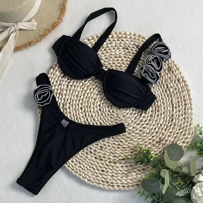 Maillots de bain femme deux pièces fleur Bikinis