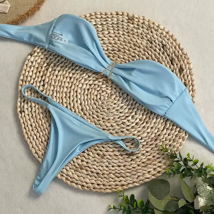 DEBAIOR maillots de bain 2025 femmes tendance maillots de bain deux pièces costumes string Bikini étoiles brillantes Bikini ensemble plage ensemble Sexy maillot de bain