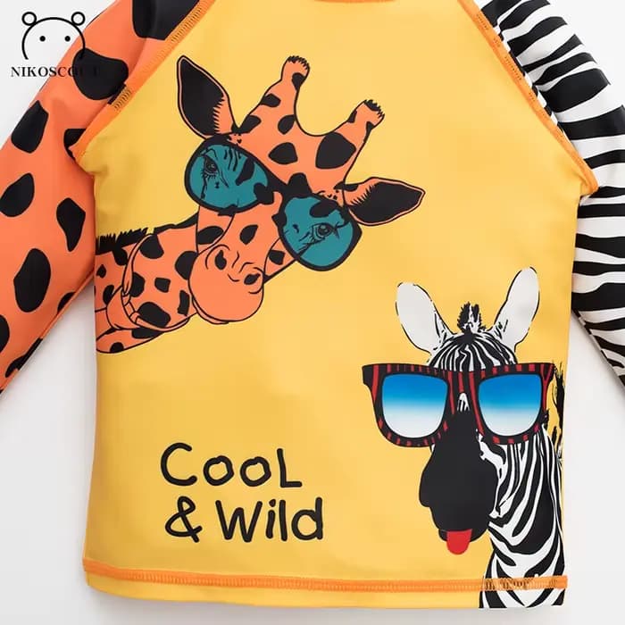 Bas de maillot de bain pour enfants bébé Orange garçon 10 ans printemps chaud à manches longues protection solaire fendue séchage rapide maillot de bain pour enfants moyens et grands