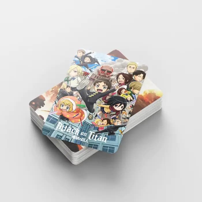 Carte postale Anime Haikyuu Lomo, jouet Demon Slayer Genshin Impact, cartes de Collection avec autocollants, cadeau d'anniversaire