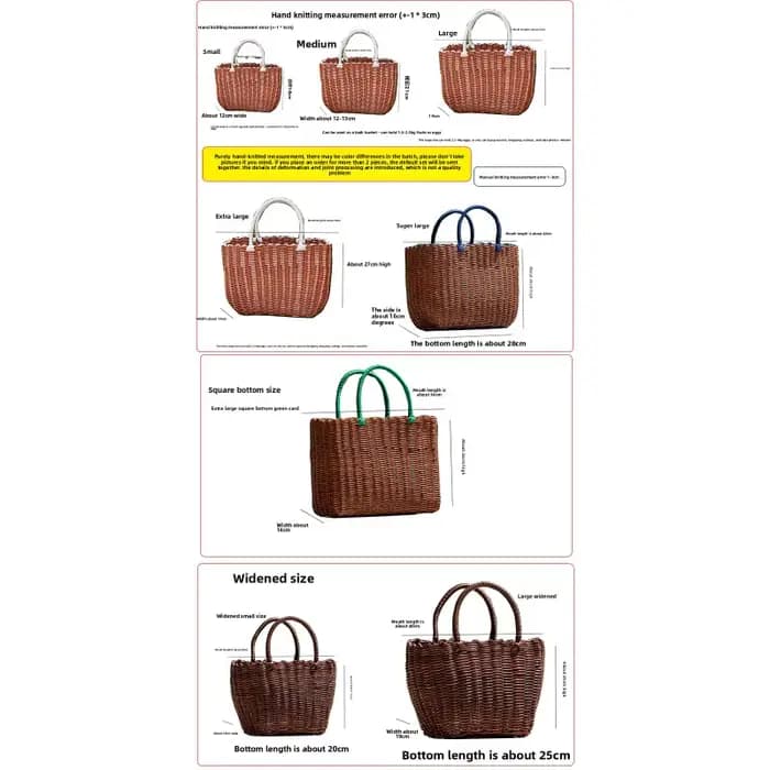 Panier de bain panier à main en Imitation rotin tissé panier de bain bain bleu panier de pique-nique panier à oeufs panier de courses à la maison Ins