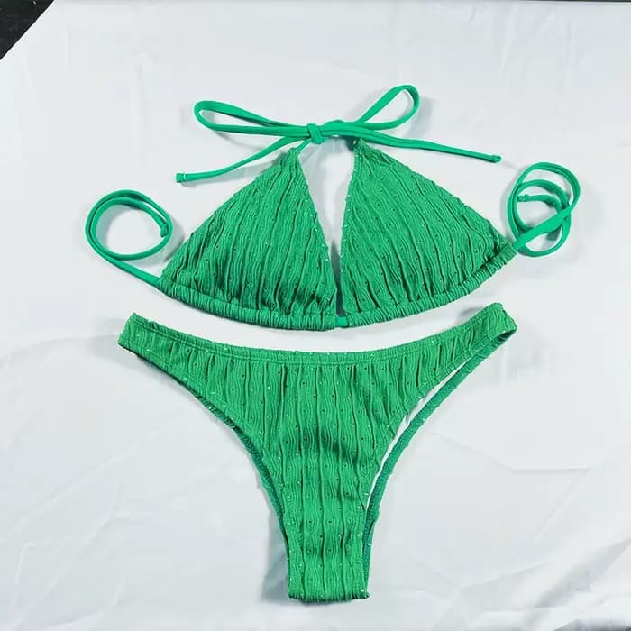 Maillot de bain deux pièces sexy en jacquard pour femme