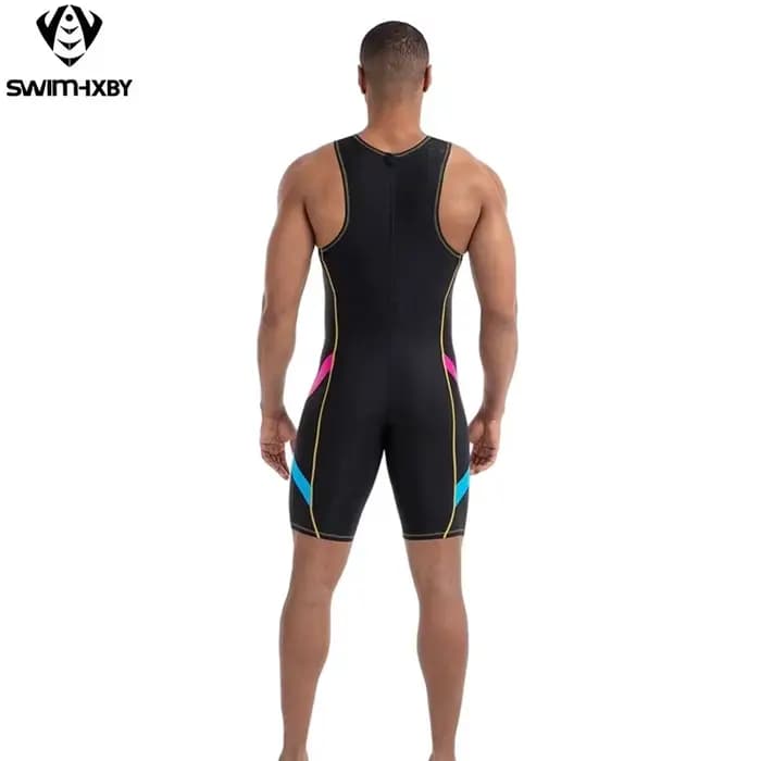 Sharkskin une pièce maillot de bain genou longueur course