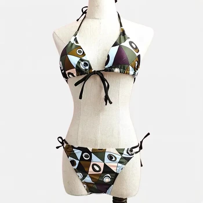 Nouvel ensemble bikini foulard bandeau femme 2026 au design classique avec logo signature lettre
