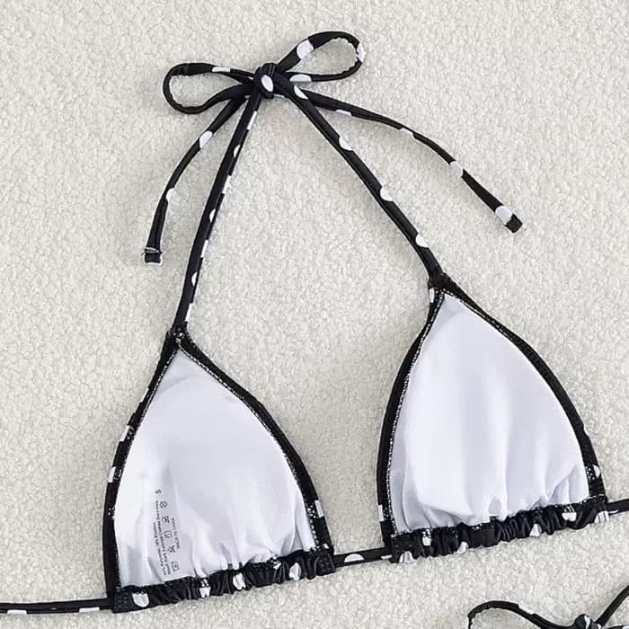 Dot Sexy 3 pièces Bikinis ensemble femme maillot de bain femmes trois