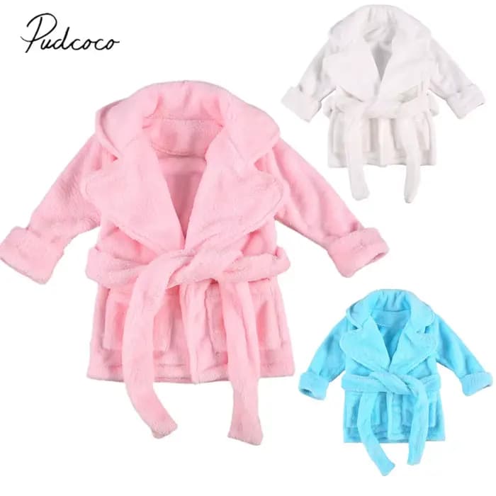 Peignoir à capuche à manches longues pour enfants, peignoir flou pour enfants, pyjama animal pour garçons et filles, robe de serviette de dessin animé pour enfants, automne, hiver, nouveau